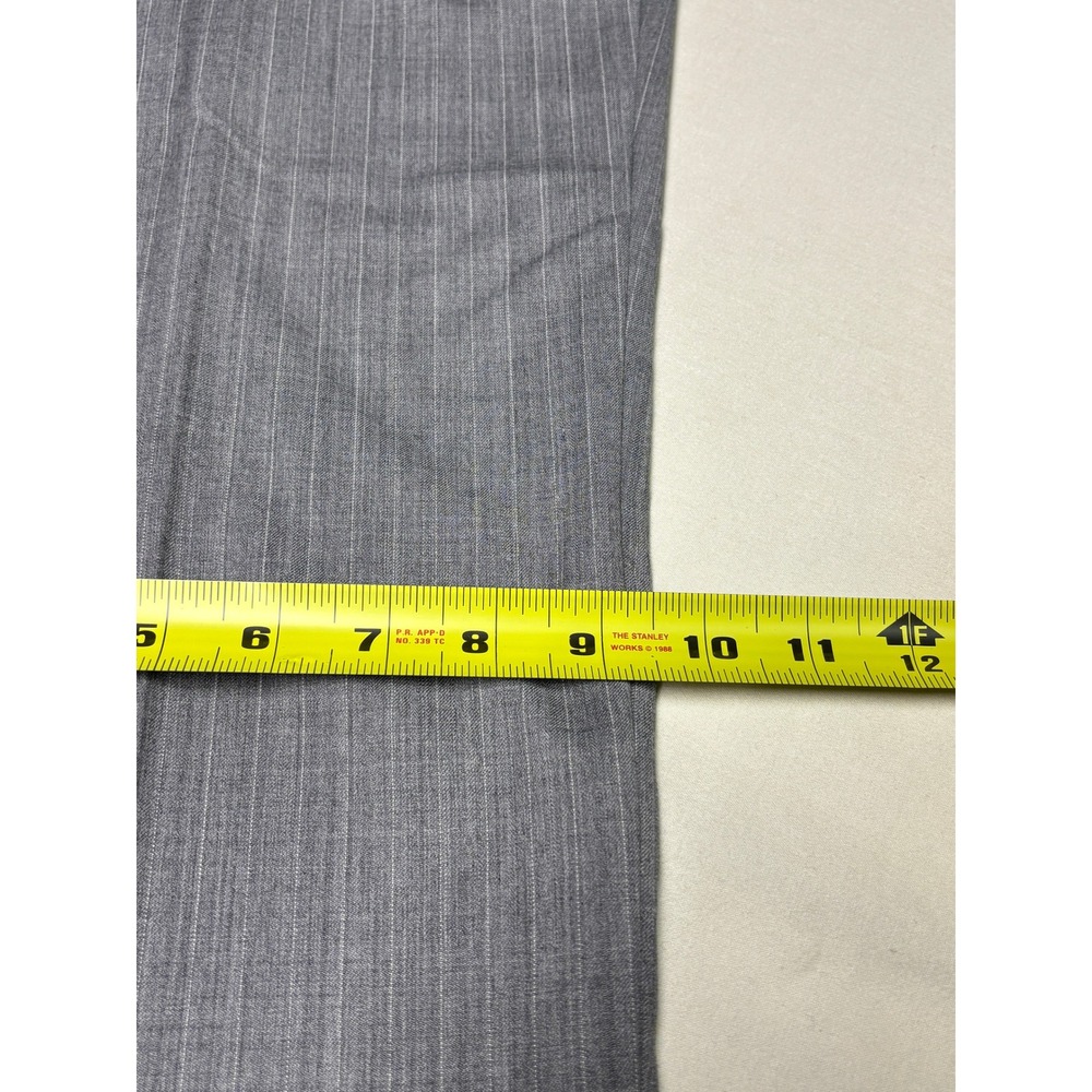 Lauren Ralph Lauren Mens Gray Pinstripe Wool Blend Dress Pants 38W x 32L - Picture 9 of 10